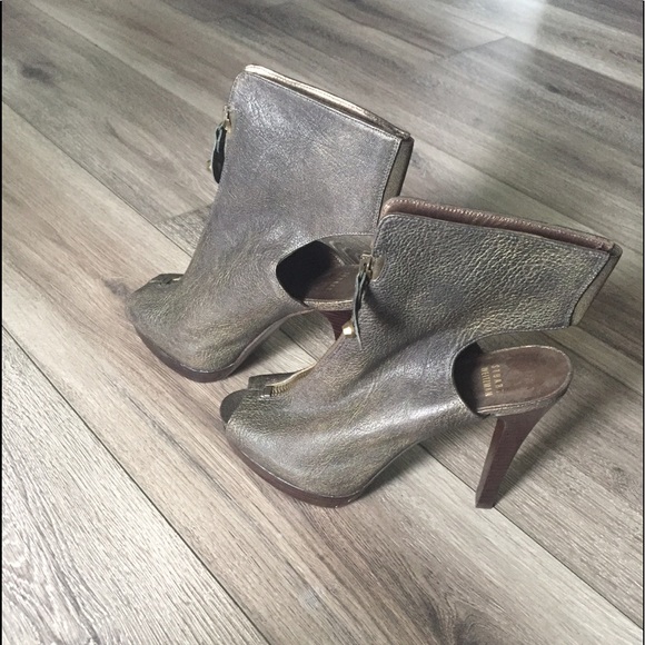 Stuart Weitzman Peep Toe Ankle Boots - Picture 2 of 6